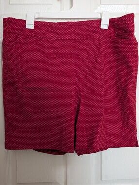 Hilary Radley Red Polka Dot Blouse
